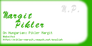 margit pikler business card